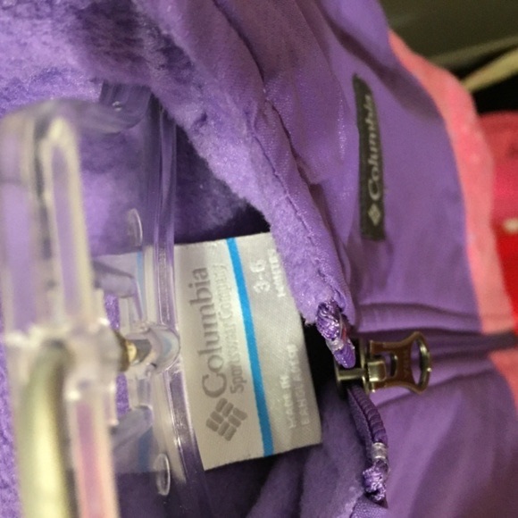Columbia Pink and Purple Fleece Zip Up Jacket - Picture 2 of 2